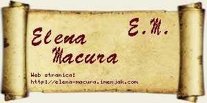 Elena Macura vizit kartica